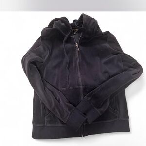 Juicy Couture Navy Zip-Up Velour hoodie